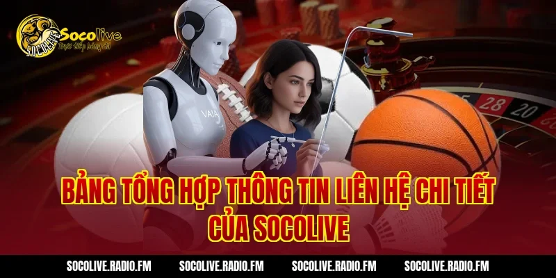 Bảng Tổng Hợp Thông Tin Liên Hệ Chi Tiết Của Socolive